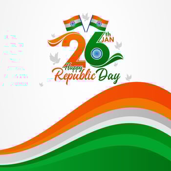 Happy Indian Republic Day. January 26 for banner background vector