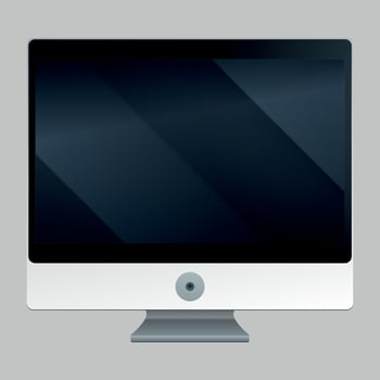 monitor icon, computer screen, computer monitor isolated vector