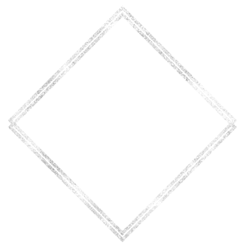 Shimmery silver diamond frame png