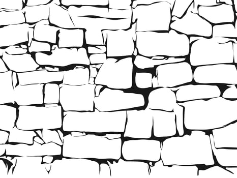 Abstract Black and white brick wall texture vector