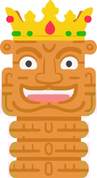 Tradition Polynesia Ornament Totem Wood vector