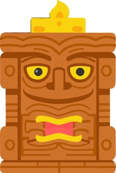Tiki Polynesia Tradition Totem Cocktail vector