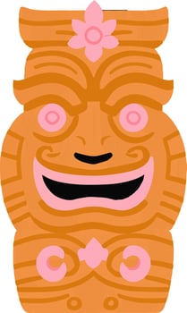 Cocktail Polynesia Mask Totem Exoticism vector