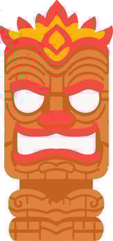 Community Polynesia Mask Totem Carving vector