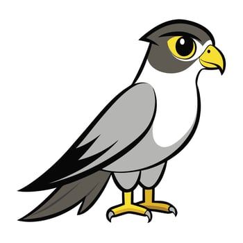 Clean Bird Design in Flat Style with Solid Color Scheme vector