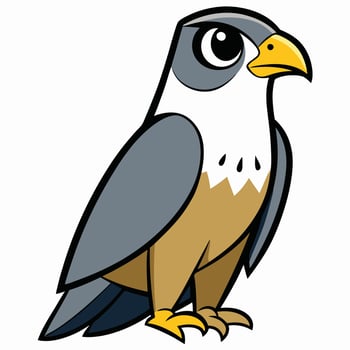 Flat Bird Illustration with Solid Colors for Branding vector