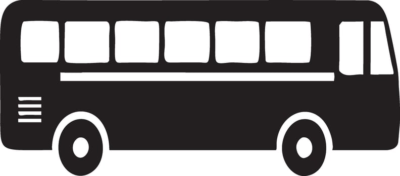 bus icon on white background illustration vector