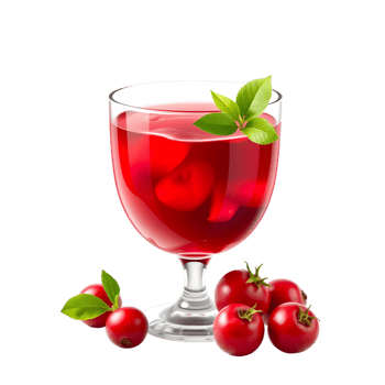 A glass of red juice with berries png
