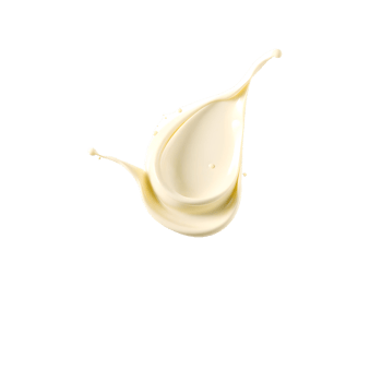 A white liquid is being poured into a glass png