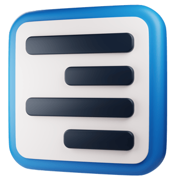 align text right 3d icon png