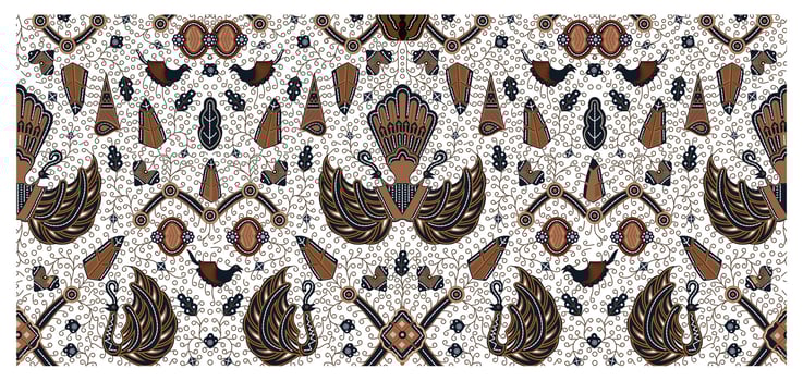 Batik Sidomukti illustration style, suitable for bakcground design. Indonesian traditional batik. vector