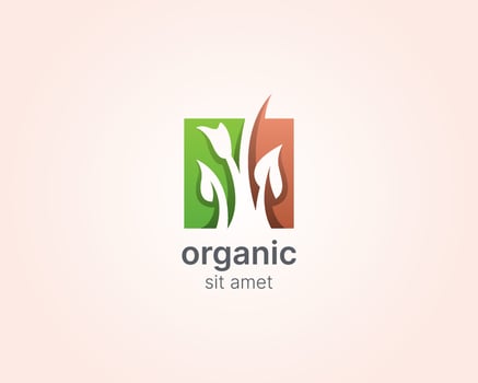 Leaf and flower logo element vector