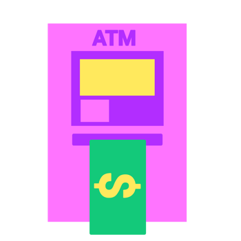 ATM Doodle art illustration png