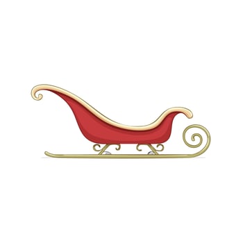Christmas Sleigh Sketch Celebration Decoration Event Festival of X-Mas vector
