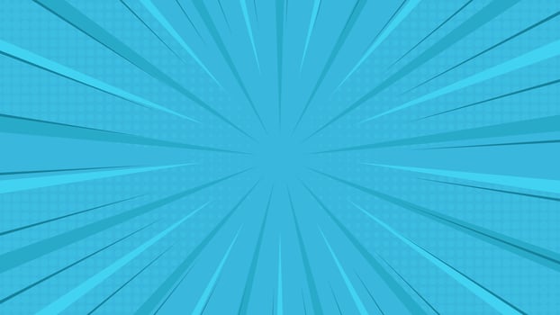 Blue cartoon comic background with pop art and halftone gradations. illustration. Suitable for comics, prints, wallpapers, posters, etc. vector