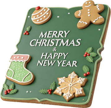 Christmas celebrations shine with gingerbread charm and sparkling holiday joy. . png