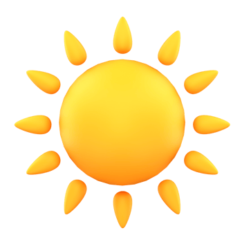 3d illustration sunny sun weather png