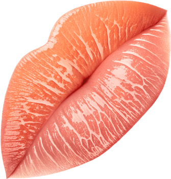 Delicate kiss marks capture colorful and tender affectionate moments. . png