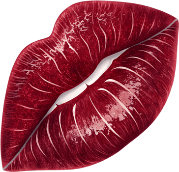 Intimate moments come alive in a delicate colorful kiss mark. . png