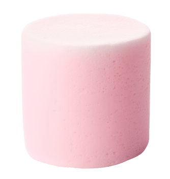 Pink marshmallow isolated on transparent background png