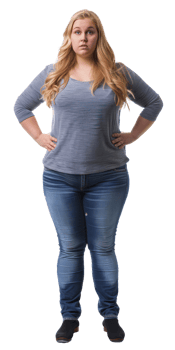 a woman in jeans standing with her hands on her hips png