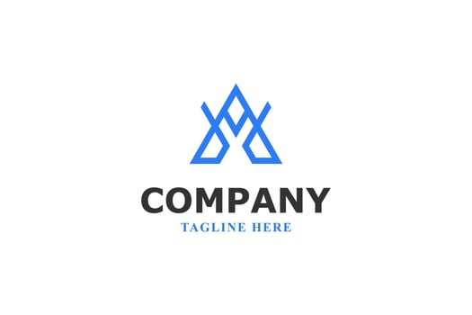 triangle and letter x logo vector