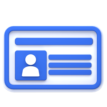 3d illustration student card isolated on the transparent background png