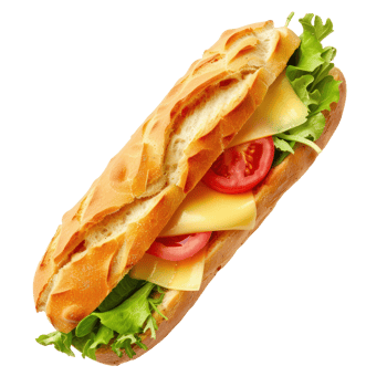a sandwich with cheese and tomatoes on a transparency background png