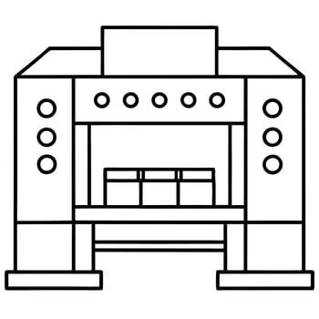 Industrial Machine Console Icon Design vector