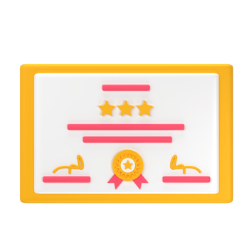 3d illustration certificate isolated on the transparent background png