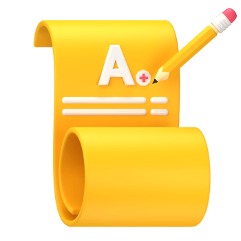 3d illustration grade a isolated on the transparent background png