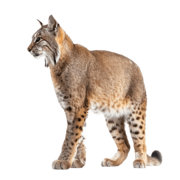 a lynx is standing on a transparency background png