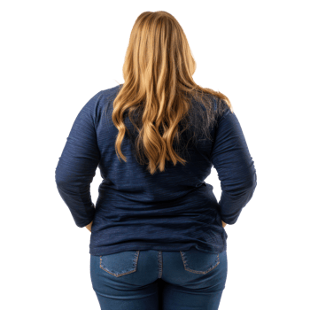 a woman in jeans and a blue shirt png