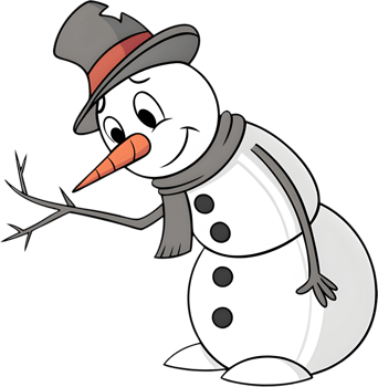 Snowman clipart enhances winter designs with charm and warmth. . png