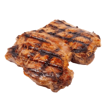 grilled pork chops on a transparency background png