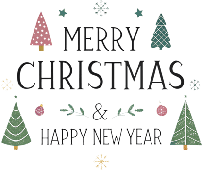 Celebrate Merry Christmas and Happy New Year with tree. . png