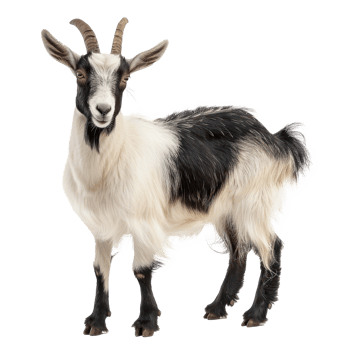 a goat standing on a transparency background png