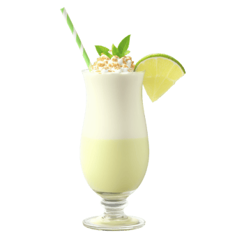 Key Lime Pie Milkshake lime zest graham cracker crust Florida favorite tangy Summer drink concept png
