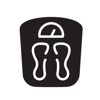 scale Glyph Icon White Background vector