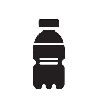 water bottle Glyph Icon White Background vector