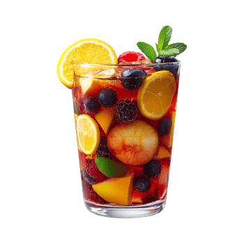 Colorful Fruit Drink with Fresh Ingredients png