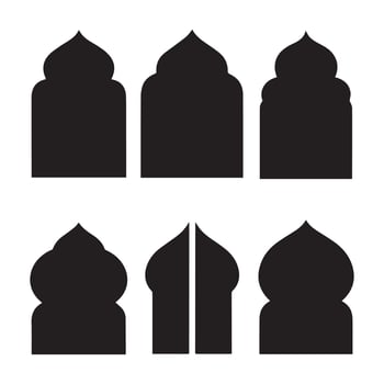 Set Of Islamic Mosque Icons, Islamic Icon Set, Mosque, Shrine, Islam Muslim Icon vector