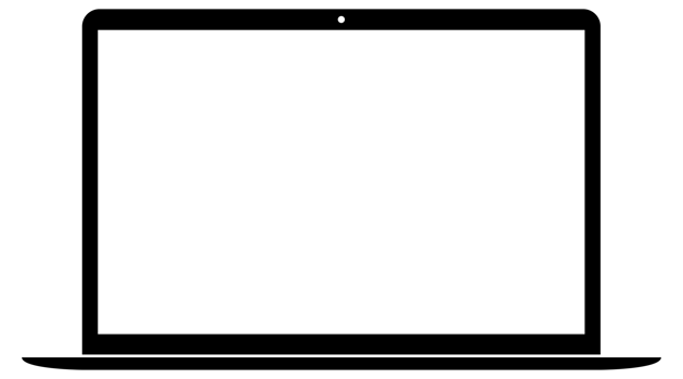 Silhouette of the Laptop with white screen, can use for Sign, Icon, Symbol, Apps, Website, Pictogram, Logo, Art Illustration or Graphic Design Element png