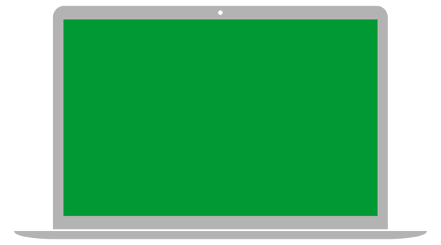 Silhouette of the Laptop with green screen, can use for Sign, Icon, Symbol, Apps, Website, Pictogram, Logo, Art Illustration or Graphic Design Element png