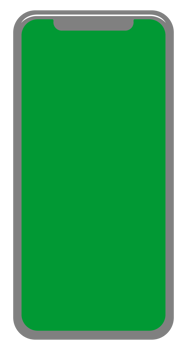 Front View of the Smartphone Silhouette in Green Screen, can use for mock up, apps, website, pictogram, logo gram, art illustration, etc. png