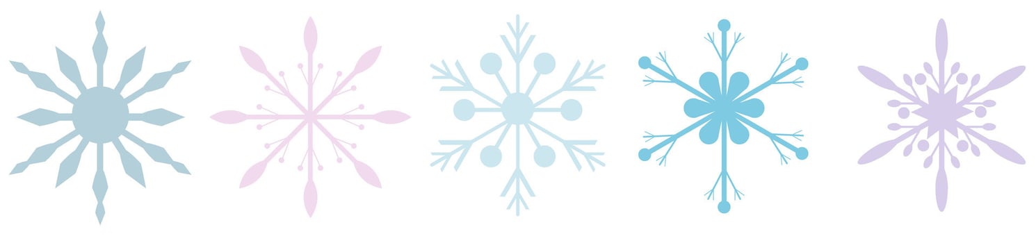 snowflakes element, winter icons, snowflakes set, crystal elements. vector