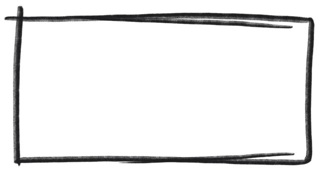 Hand drawn crayon scribble or rough strokes, with rectangle shape. png