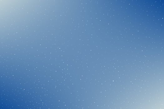 Light blue winter sky abstract galaxy background, sparkling stars flat dust particle illustration concept vector
