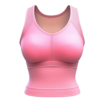 Pink Sports Bra Top on Transparent Background png