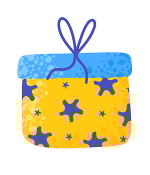 Gift box in the drawn style. illustration vector
